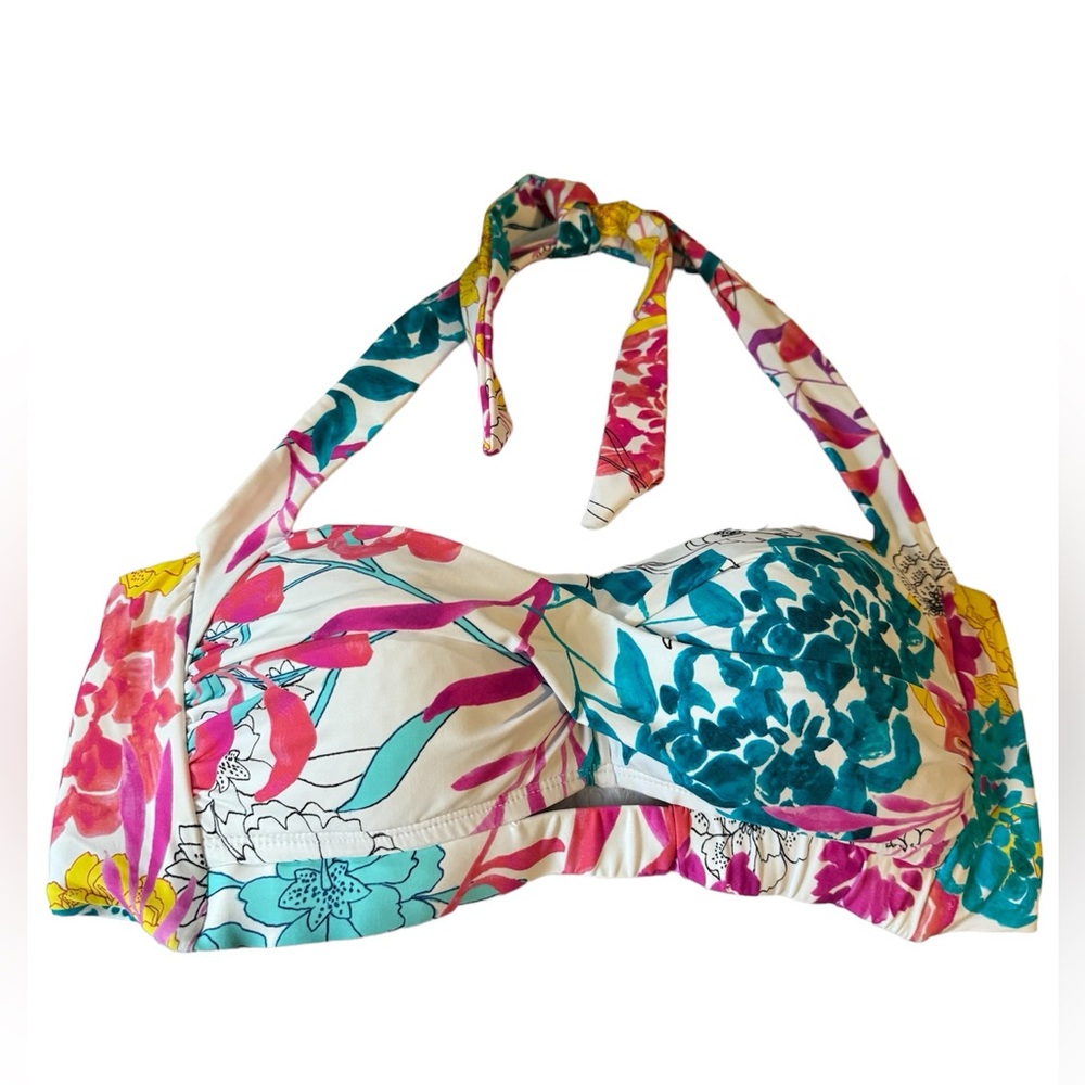 Kenneth Cole floral Swim Bra medium
